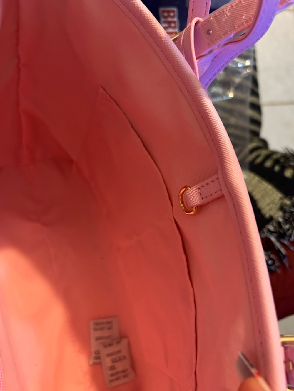 Valentino Orlandi Light Pink Shoulder Tote with Wristlet - Picture 5 of 7